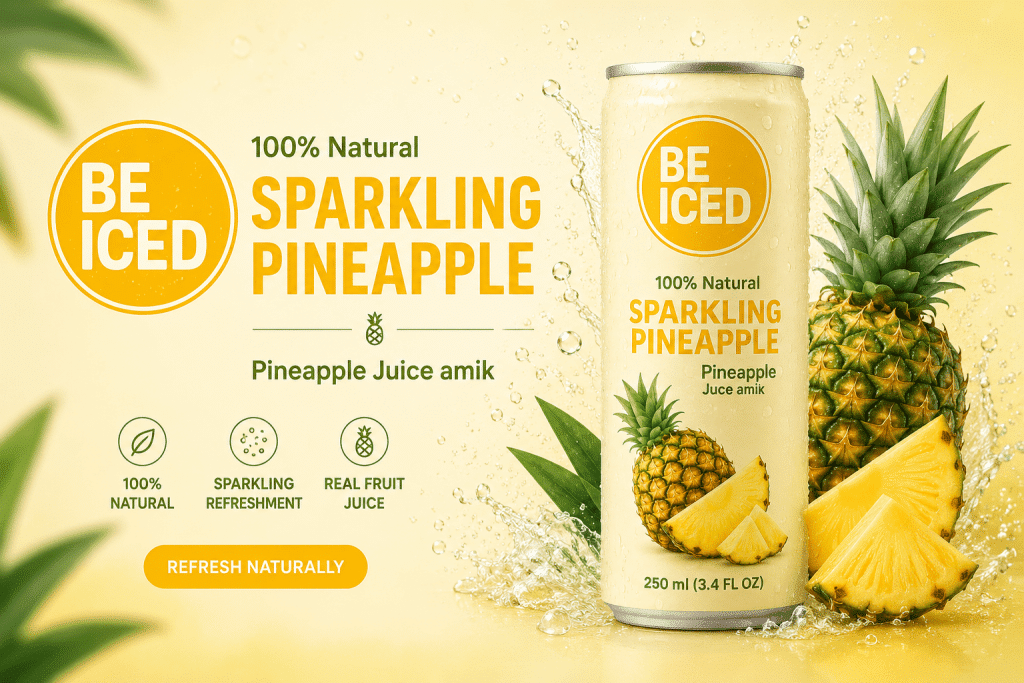 Be-Iced Sparkling Pineapple Juice